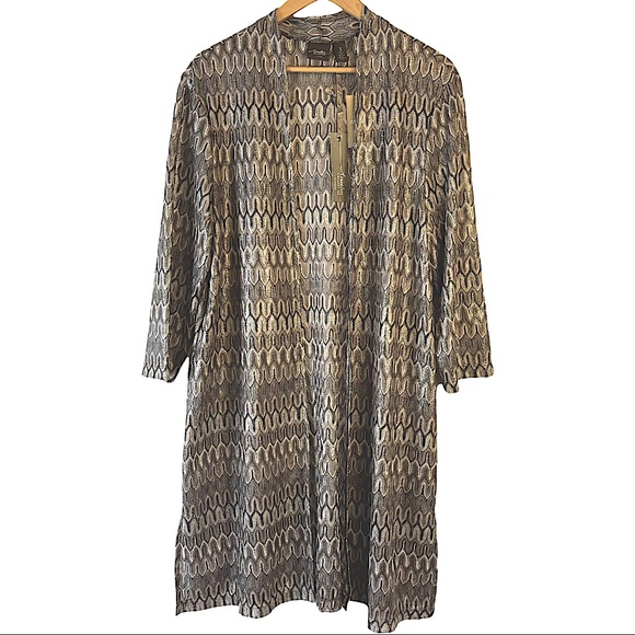 Chico's Gray Patterned Jacket - Picture 3 of 7